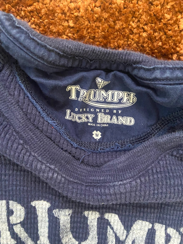 Pre-Loved Lucky Brand x Triumph Motorcycles Long Sleeve Shirt, Size Medium - Deer Creek Mercantile