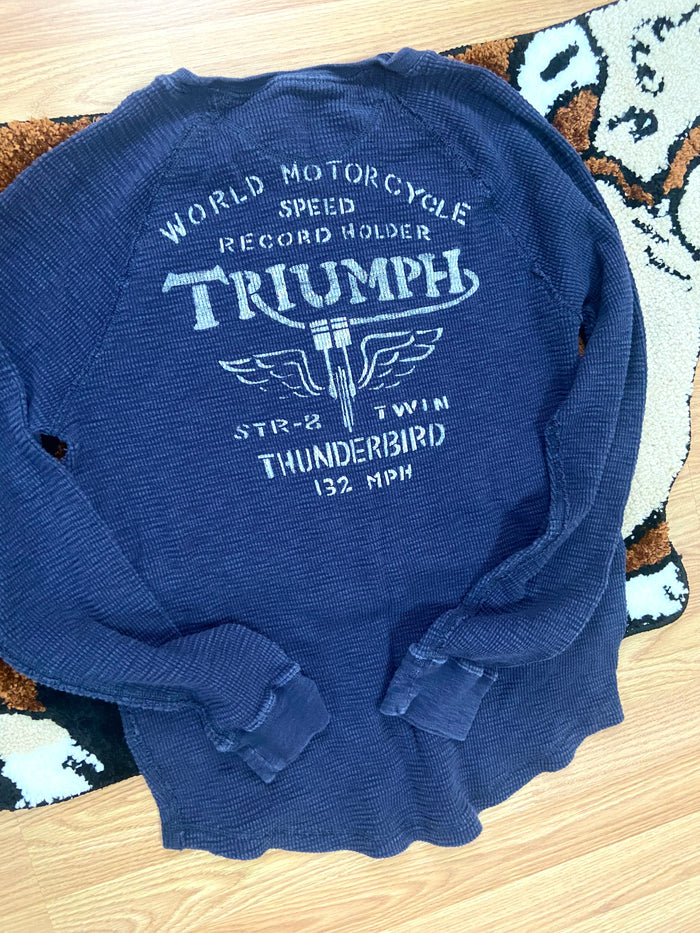 Pre-Loved Lucky Brand x Triumph Motorcycles Long Sleeve Shirt, Size Medium - Deer Creek Mercantile