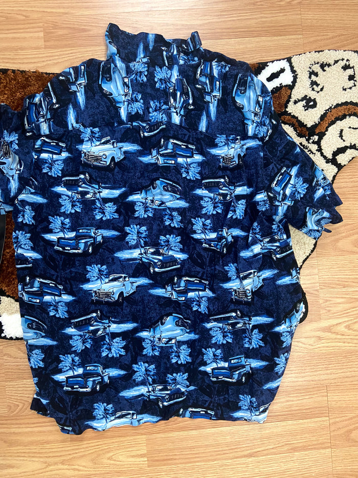 Vintage Hawaiian Shirt, Puritan, Pickup Trucks, Size XL - Deer Creek Mercantile
