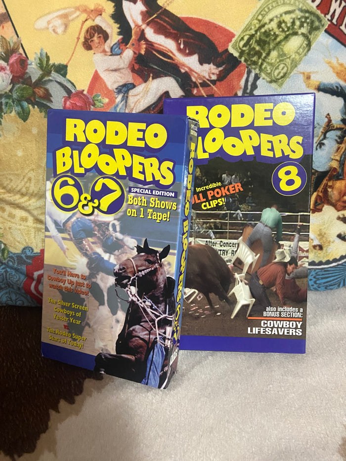Vintage Rodeo Bloopers Vol. 6, 7, & 8 VHS - Deer Creek Mercantile