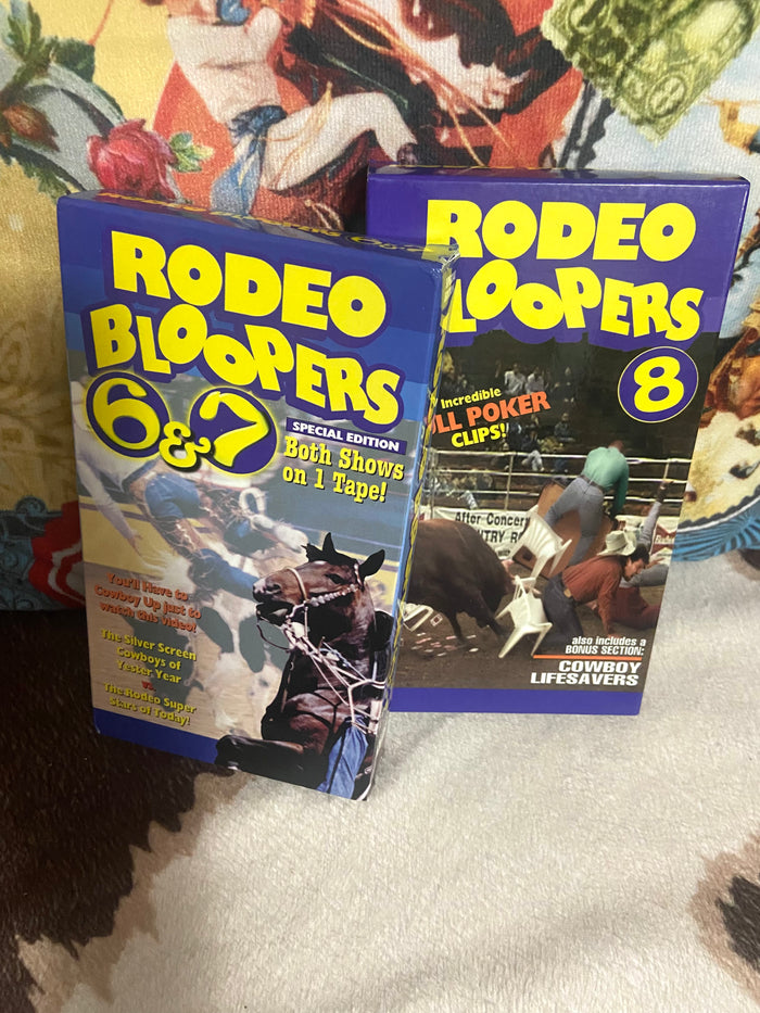 Vintage Rodeo Bloopers Vol. 6, 7, & 8 VHS - Deer Creek Mercantile