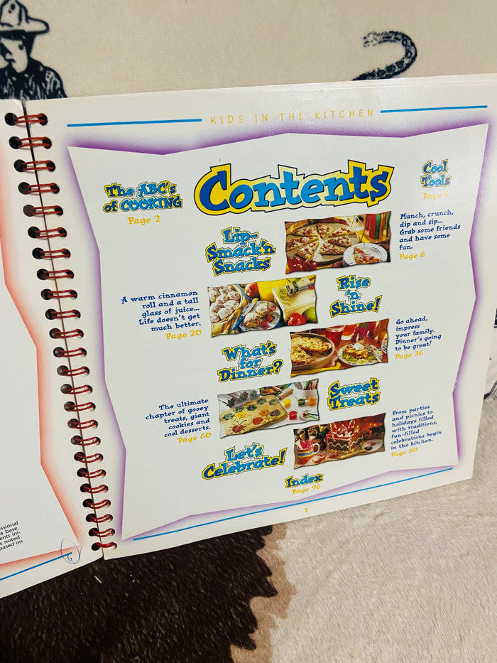 Vintage 1998 The Pampered Chef, Kids In The Kitchen Cookbook - Deer Creek Mercantile