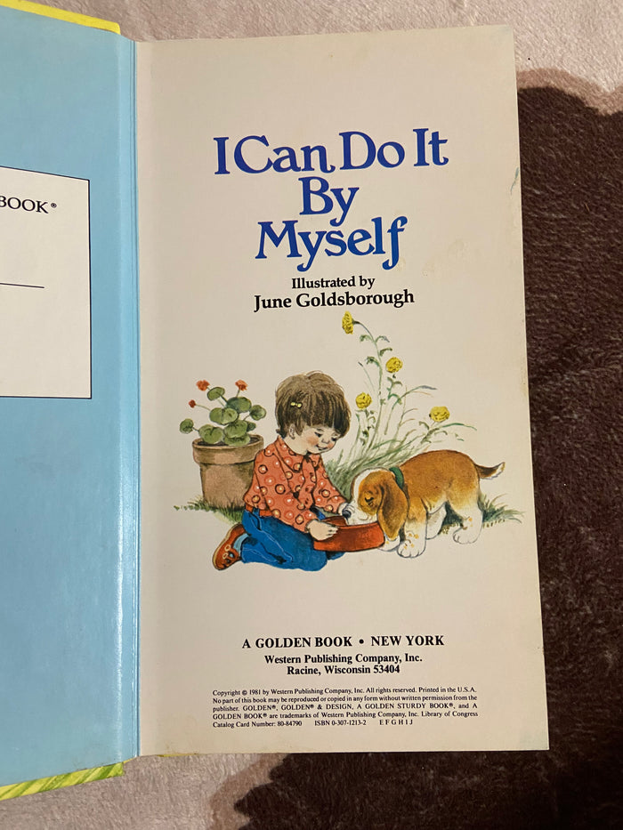 Vintage A Golden Sturdy Book, I Can Do It By Myself, 1981 - Deer Creek Mercantile