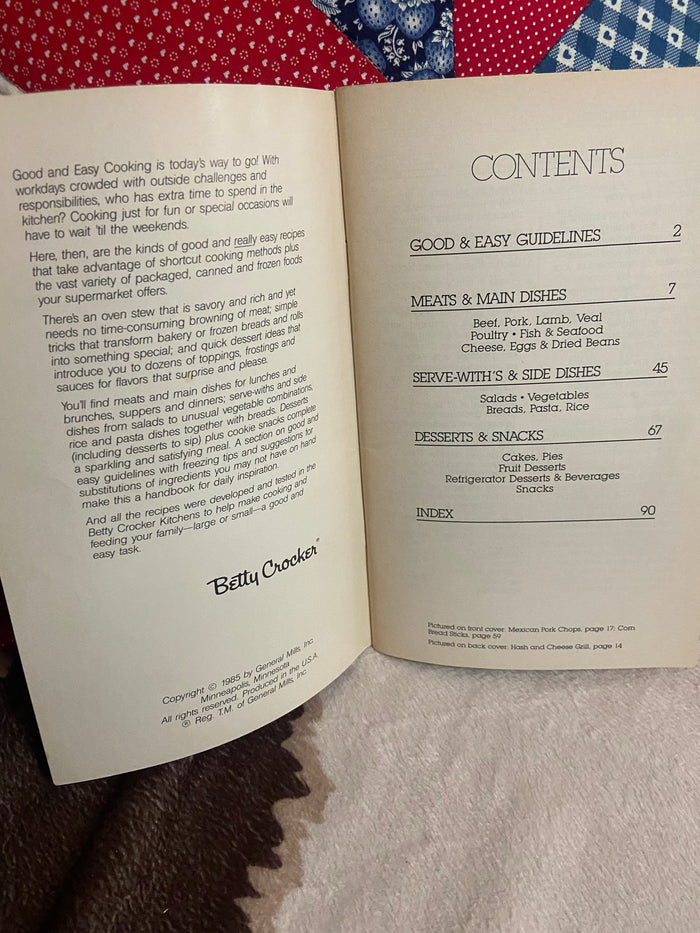 Vintage Grocery Store Cookbook Booklet: Betty Crocker Good & Easy Cooking - Deer Creek Mercantile