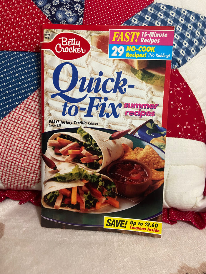 Vintage Grocery Store Cookbook Booklet: Betty Crocker Quick To Fix Summer Recipes - Deer Creek Mercantile
