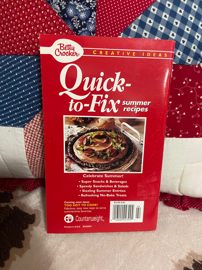 Vintage Grocery Store Cookbook Booklet: Betty Crocker Quick To Fix Summer Recipes - Deer Creek Mercantile