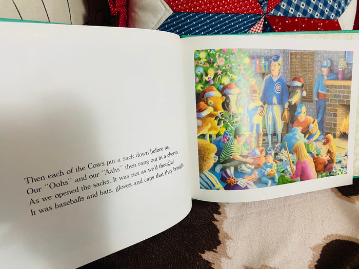 Vintage Santa Cows Christmas Book By Cooper Edens & Daniel Lane, 1991 - Deer Creek Mercantile