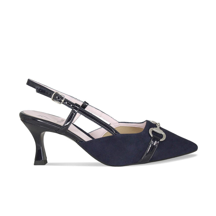 Addison: Navy Suede & Patent Shoes Sole Bliss