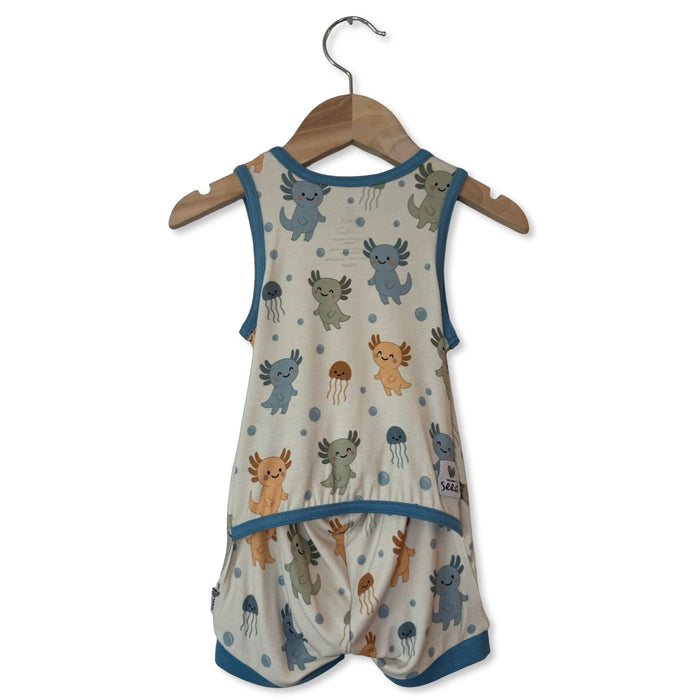 Alotl Smiles Sleeveless Shorty Romper