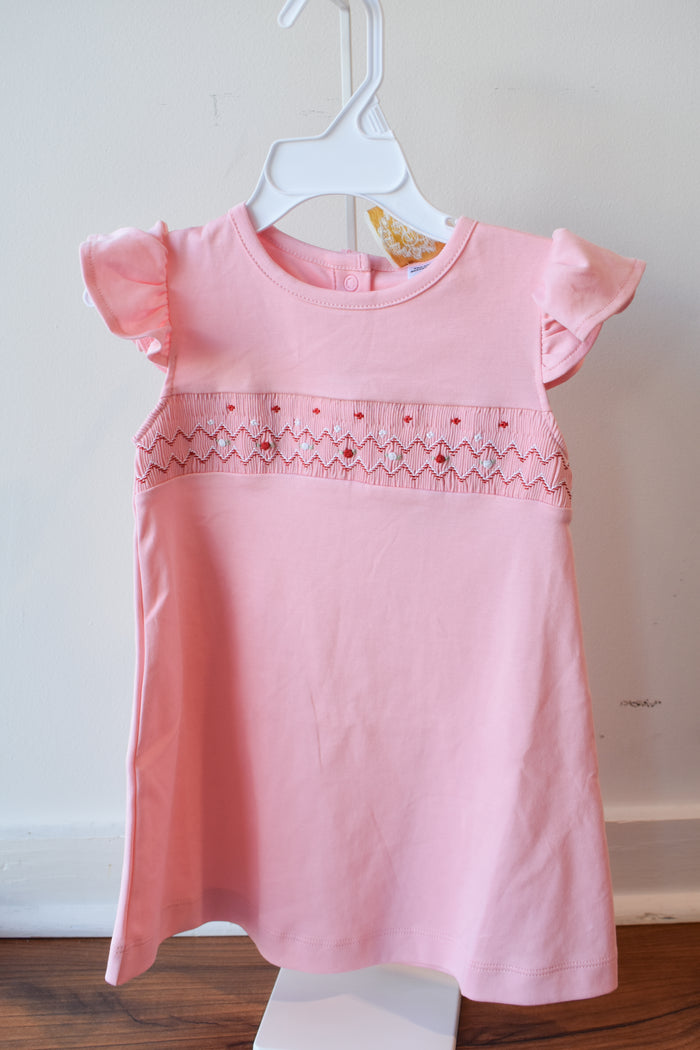 Angel Sleeve Biltmore Dress-Sandpearl Pink