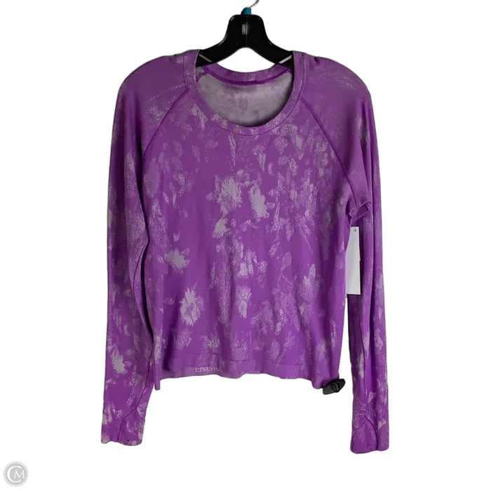Athletic Top Long Sleeve Crewneck By Lululemon In Purple, Size: 10
