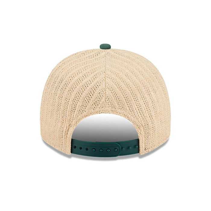 Pictured is this MLB Grained Athletics 9FIFTY A-Frame Snapback cap in dark green. 7