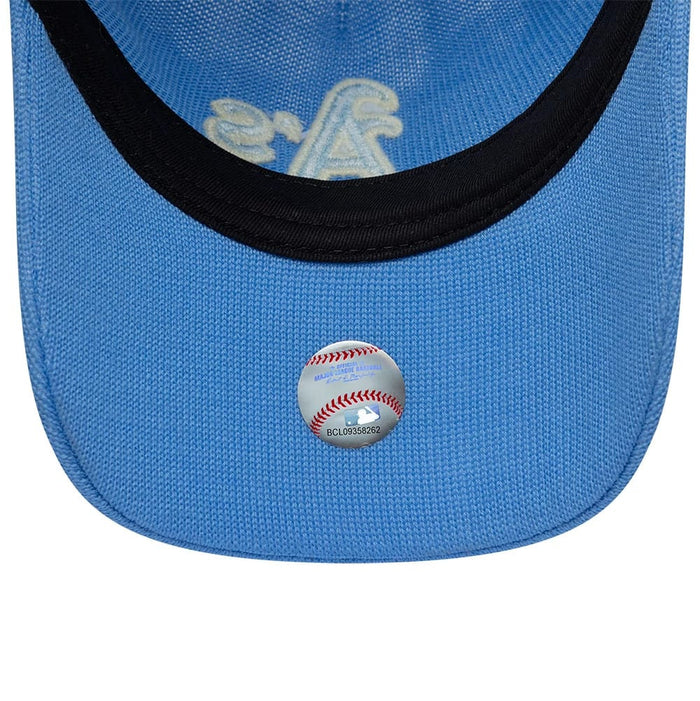 Pictured is this MLB Merino Wool Athletics 9TWENTY cap in pastel blue. 7