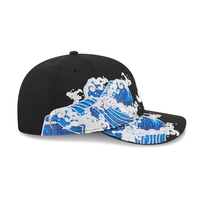 Pictured is this MLB Vissurf Atlanta Braves 9FIFTY Snapback cap in black. 5