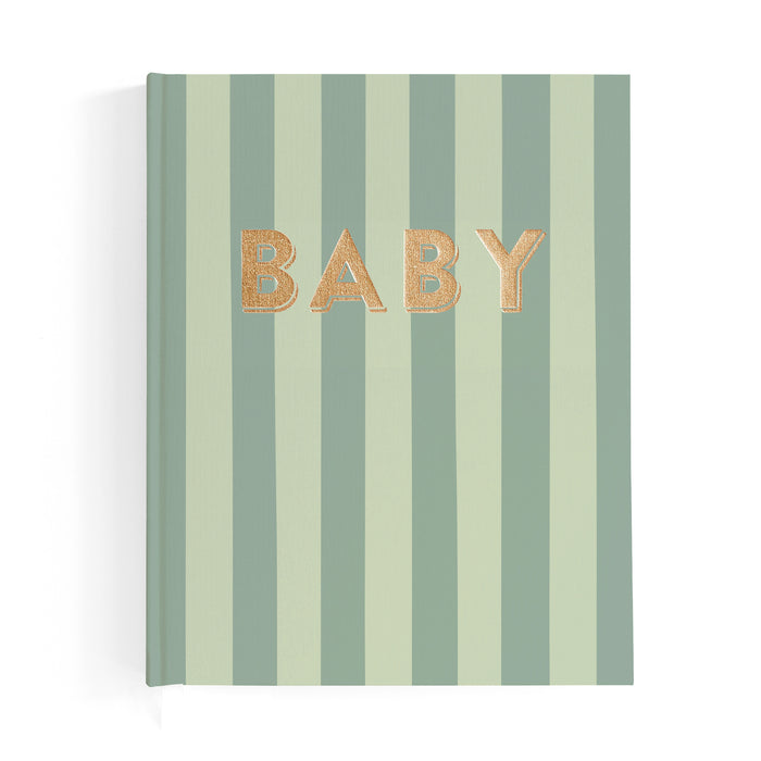 Baby Book Sage Stripe - 3rd Edition