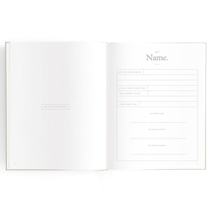 Baby Book Sage Stripe - 3rd Edition