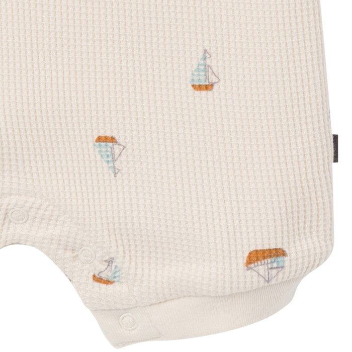 Baby Boys Beige Sailboat Sleeveless Romper rompers Modern Moments™ by Gerber®
