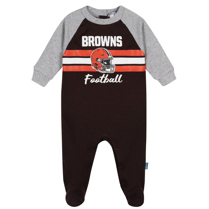 Baby Boys Cleveland Browns Footed Pajamas Sleepwear NFL