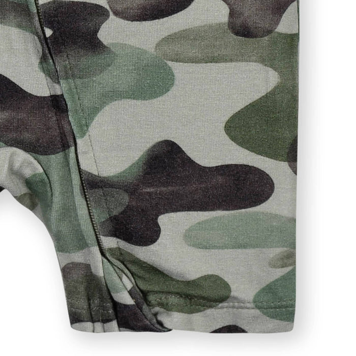 Baby Boys Camo Buttery-Soft Viscose Made from Eucalyptus Snug Fit Romper