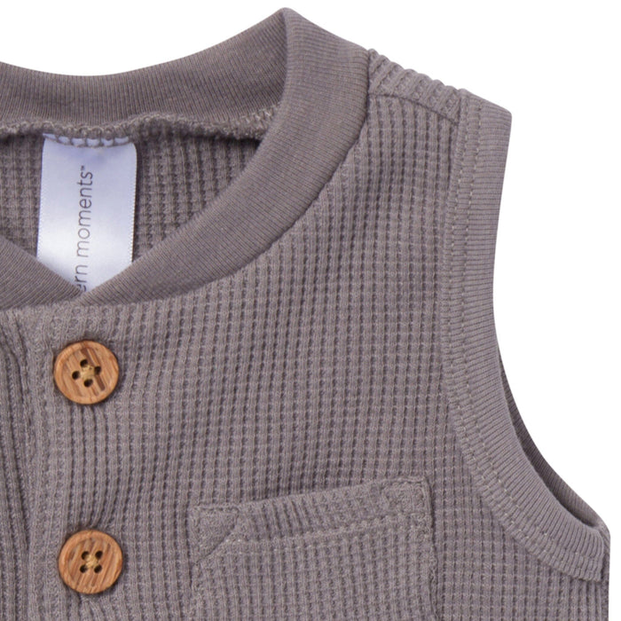 Baby Boys Medium Grey Sleeveless Romper rompers Modern Moments™ by Gerber®