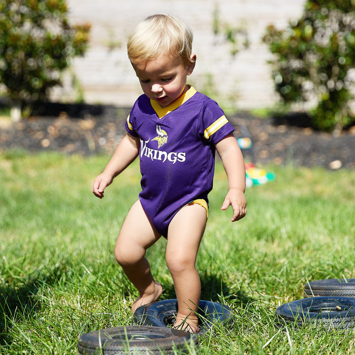 Baby Boys Minnesota Vikings Short Sleeve Jersey Bodysuit NFL NFL