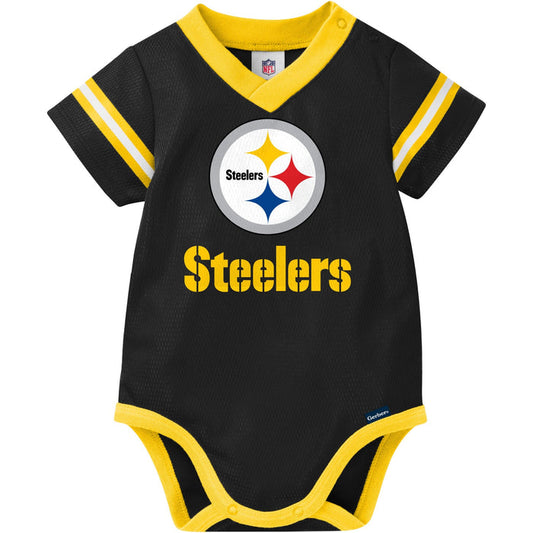Baby Boys Pittsburgh Steelers Short Sleeve Jersey Bodysuit NFL NFL