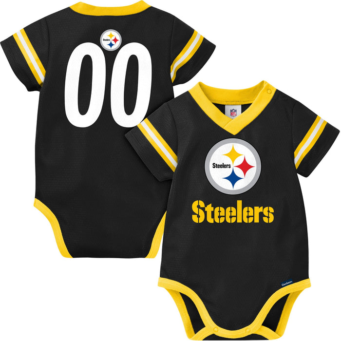 Baby Boys Pittsburgh Steelers Short Sleeve Jersey Bodysuit NFL NFL