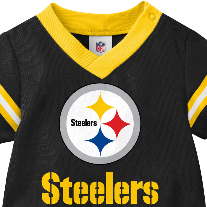 Baby Boys Pittsburgh Steelers Short Sleeve Jersey Bodysuit NFL NFL