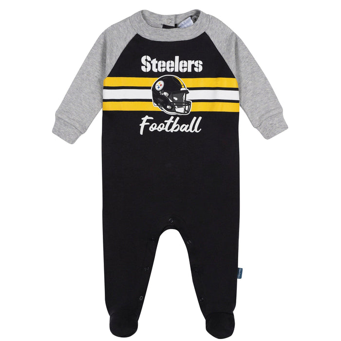 Baby Boys Pittsburgh Steelers Footed Pajamas Sleepwear NFL