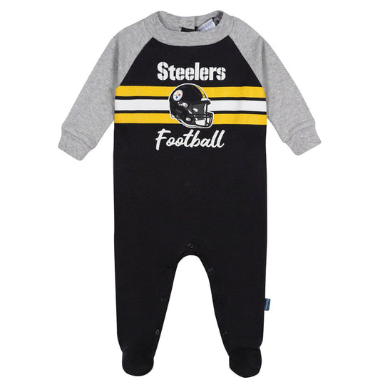 Baby Boys Pittsburgh Steelers Footed Pajamas Sleepwear NFL