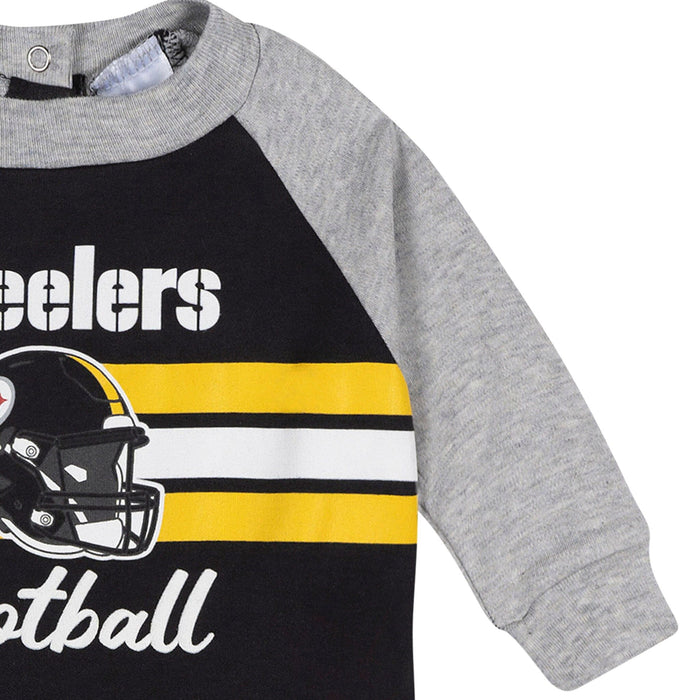 Baby Boys Pittsburgh Steelers Footed Pajamas Sleepwear NFL