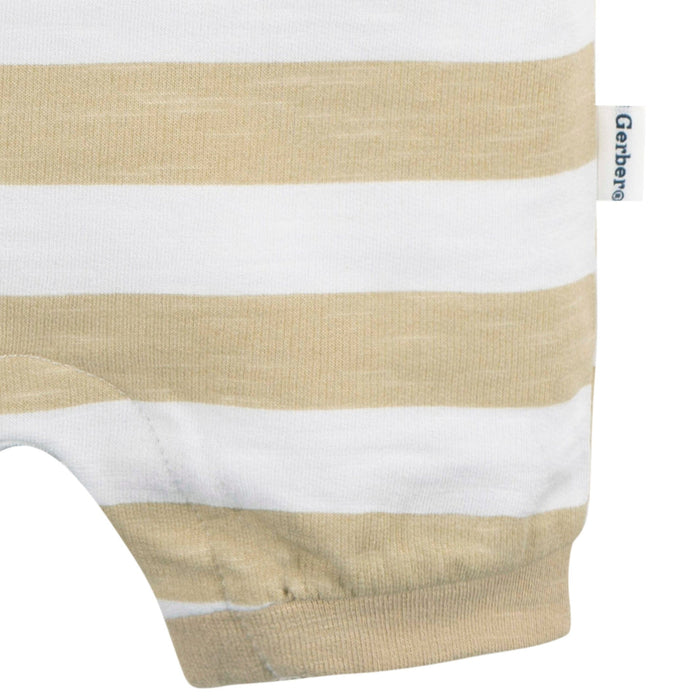 Baby Boys Sailboat Stripe Collared Romper