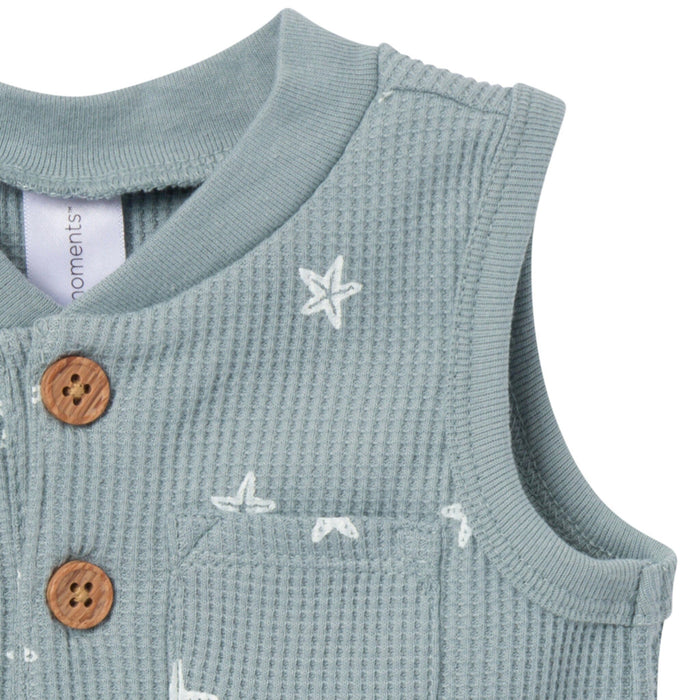 Baby Boys Medium Teal Starfish Sleeveless Romper rompers Modern Moments™ by Gerber®