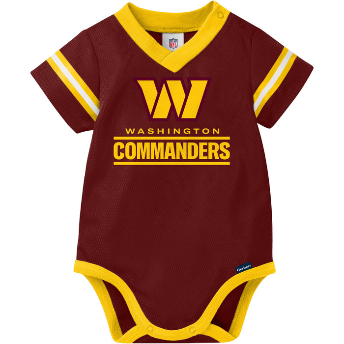 Baby Boys Washington Commanders Short Sleeve Jersey Bodysuit