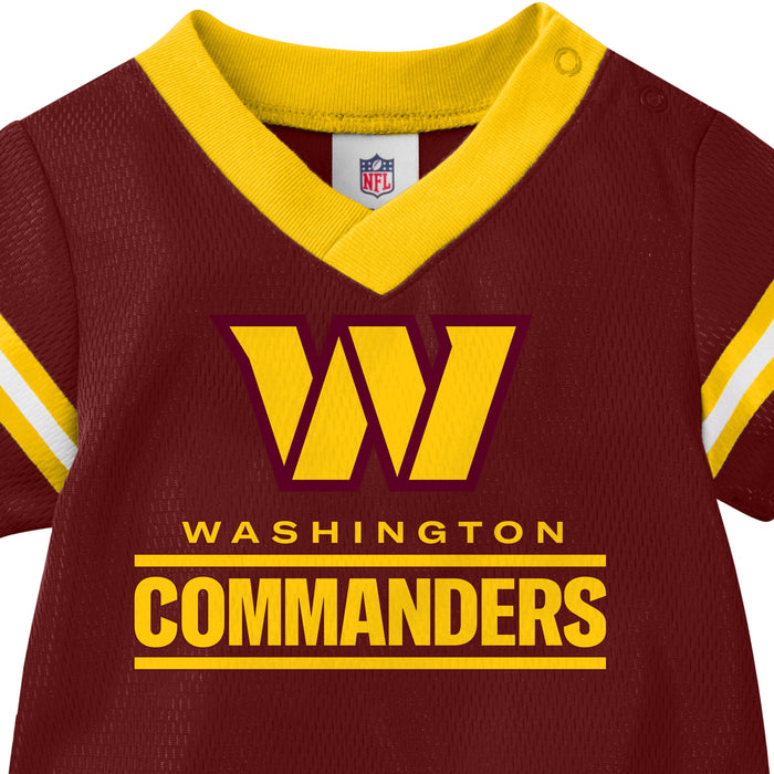 Baby Boys Washington Commanders Short Sleeve Jersey Bodysuit