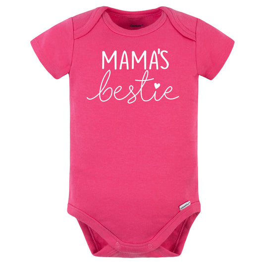 Baby Girls "Mama's Bestie" Short Sleeve Onesies® Bodysuit-Gerber Childrenswear