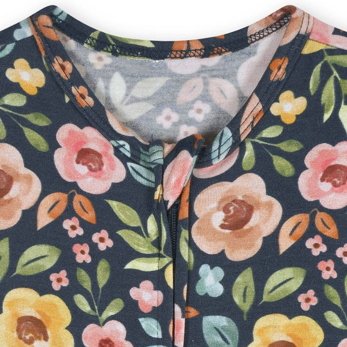 Baby Girls Midnight Floral Buttery-Soft Viscose Made from Eucalyptus Snug Fit Romper