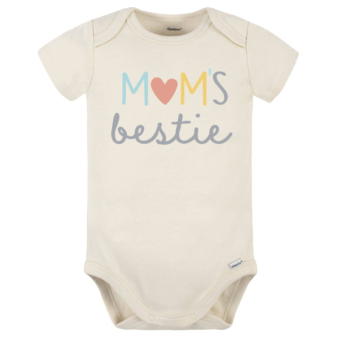 Baby Girls "Mom's Bestie" Short Sleeve Onesies® Bodysuit-Gerber Childrenswear