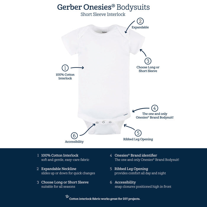 Baby Girls "Mom's Bestie" Short Sleeve Onesies® Bodysuit-Gerber Childrenswear