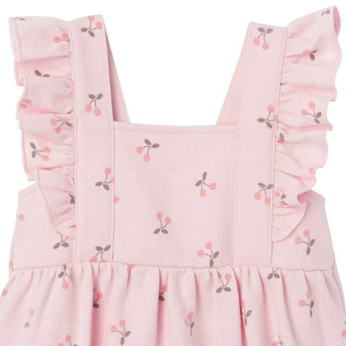 Baby Girls Pink Cherries Romper