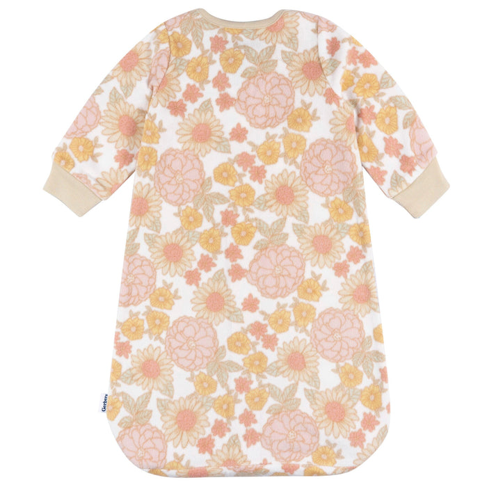 Baby Girls Pink Floral Wearable Blanket