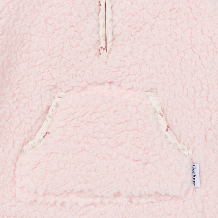 Baby Girls Pink Fleece Romper