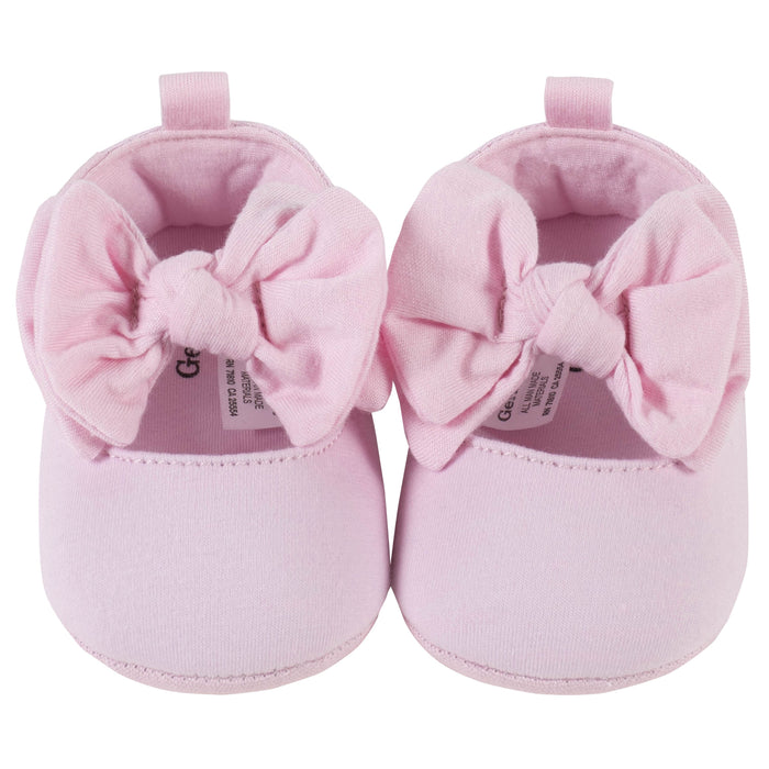 Baby Girls Pink Slipper Shoes-Gerber Childrenswear