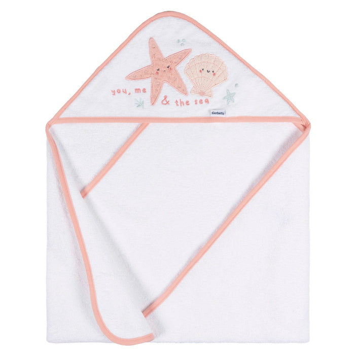 Baby Girls She Sells Sea Shells Hooded Towel Bath Gerber®