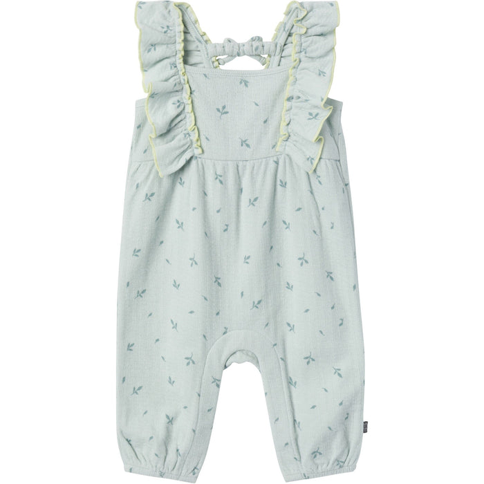 Baby Girls Sky Leaves Ruffles Long Leg Romper