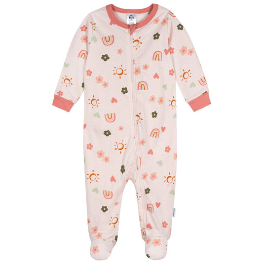Baby Girls Sunshine & Rainbows Sleep 'N Play Sleepwear Gerber®