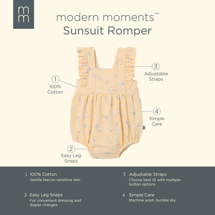 Baby Girls Yellow Floral Romper