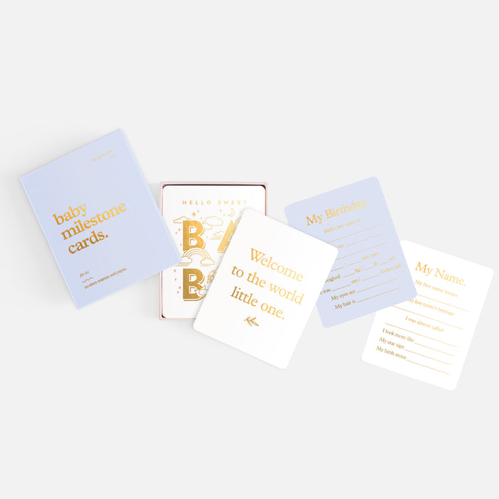 Baby Milestone Cards Powder Blue