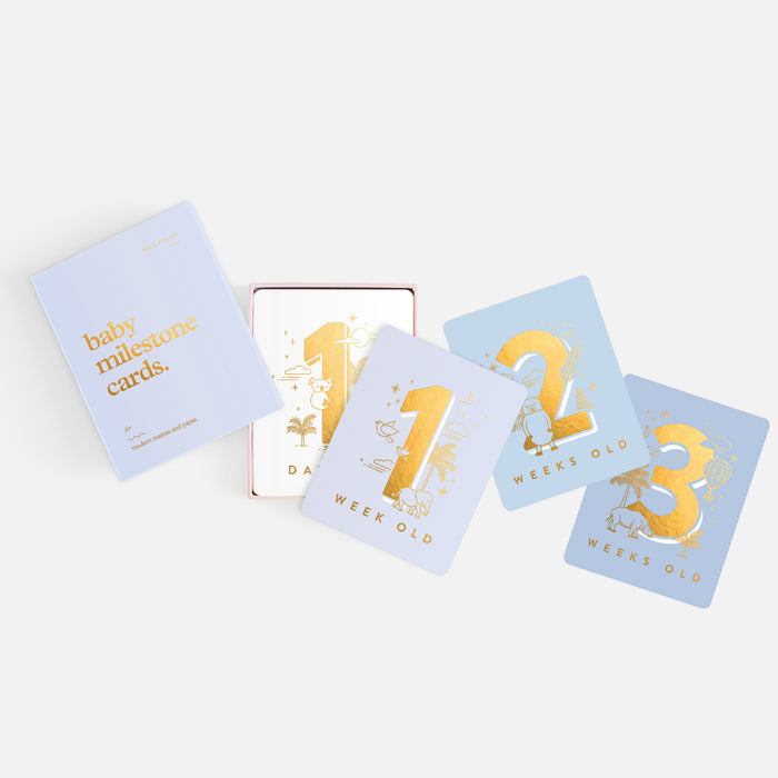 Baby Milestone Cards Powder Blue