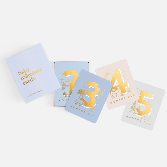 Baby Milestone Cards Powder Blue